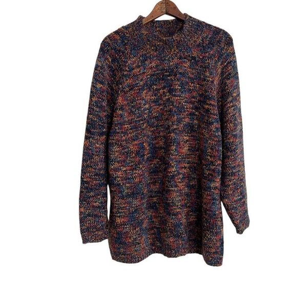 Fitting Image Wool Blend Melange High Neck Pullover Sweater Multicolor 22/24 - Picture 1 of 6